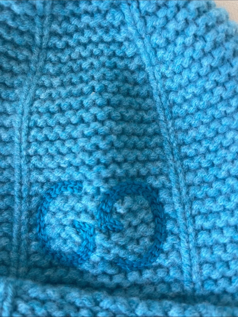 Gucci Kids Wool Turquoise Pom Pom Knit Hat